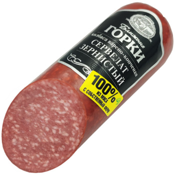 Колбаса варено-копченая Сервелат Зернистый Ближние Горки, 330г