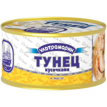 Тунец Ультрамарин полосатый филе в масле, 185г