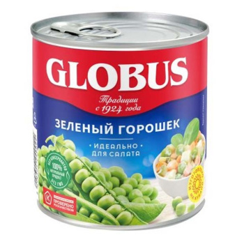 Горошек зел.GLOBUS  400гр 