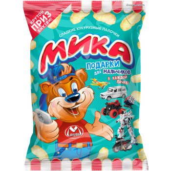 Кукурузные палочки МИКА, подарки для мальчиков, 70г