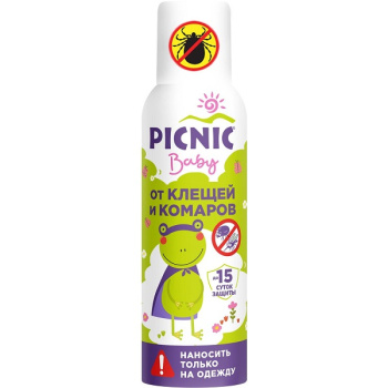 Аэрозоль от клещей и комаров Picnic Baby 125 мл