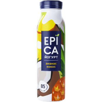Йогурт питьевой Epica ананас-кокос 2,6% БЗМЖ, 260г