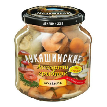 Грибы Ассорти Лукашенские 340г соленые