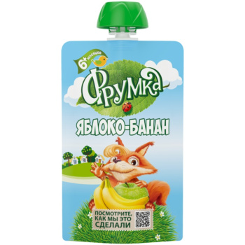 Пюре Фрумка из яблок и бананов 90г