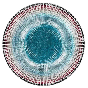 Набор бумажных тарелок Керамика голубая, 6 шт, d 230 мм