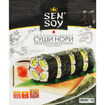 Морская водоросль суши-нори Sen Soy, 28г
