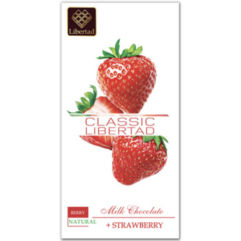 Шоколад молочный Classik Libertad с клубникой, 80г
