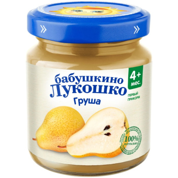 Пюре Бабуш.Лукошко Груша б сах с 3,5 мес. 100 гр