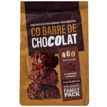 Конфеты мультизлаковые Co barre de Chocolat, с темной глазурью, 135г