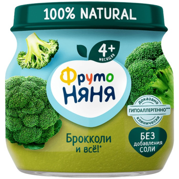 Пюре ФрутоНяня Броколли 80 г