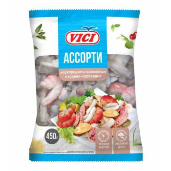 Ассорти из морепродуктов VICI замороженный, 400г